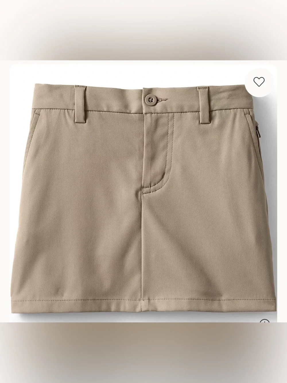 Lands' End Girls Active Performance Chino Skort Top of the Knee NIB